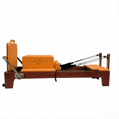 High stability Pilates Reformer apparatus supporting a wide range of Pilates exercises targeting core muscles and overall body fitness